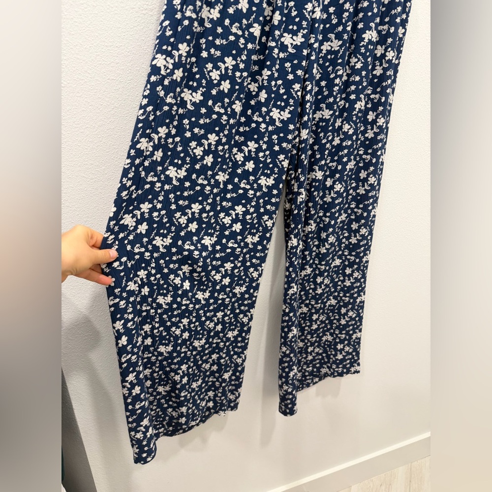 Dip Blue Floral Pattern Wide Pants size M - Picture 7 of 11